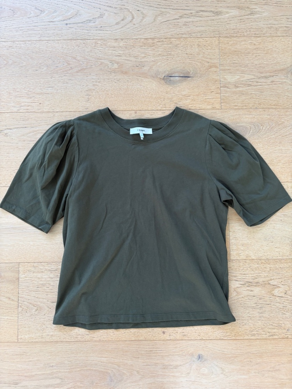 Frame Drape Sleeve Tee - Olive Green